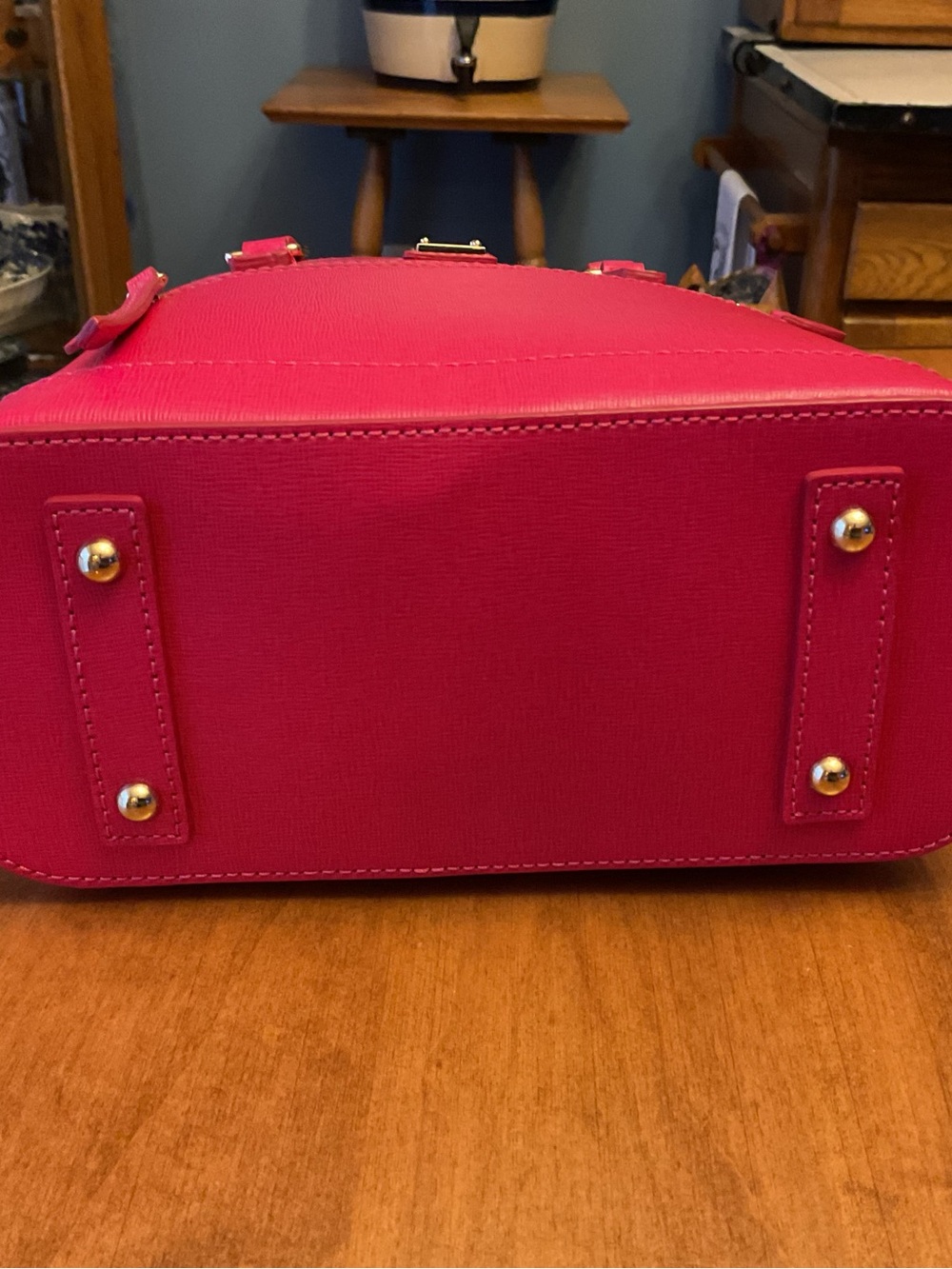 Dooney & Bourke Hot Pink Saffiano Leather Small Domed Satchel NWT - Picture 3 of 15